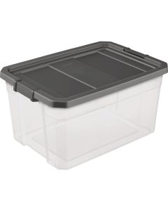 Sterilite 76 Qt./72L Flat Gray Stacker Box