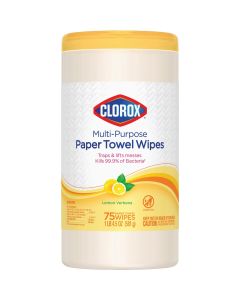 Clorox Lemon Verbena Multi-Purpose Paper Towel Sanitizing Wipes (75-Count)