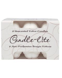 Candle-lite White Unscented Votive Candle (6 Count)