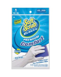 Soft Scrub Large Premium Comfort Vinyl Rubber Glove