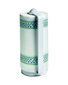 Spectrum White Portable Plastic Paper Towel Holder