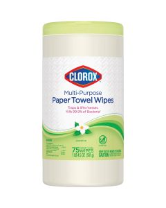 Clorox Jasmine Multi-Purpose Paper Towel Sanitizing Wipes (75-Count)