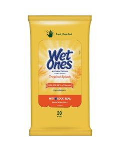 Wet Ones Tropical Splash Antibacterial Disinfectant Individual Hand Cleaning Wipes (20-Count)
