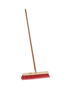 Harper 24 In. Red Bordered Indoor/Outdoor Block Push Broom