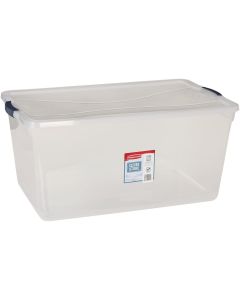 Rubbermaid 95 Qt. Cleversore Clear Tote