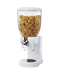 Honey Can Do 17.5 Oz. White Dry Food Dispenser with Portion Control
