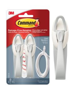 Command Decorative Cord Bundler Hook with Adhesive (2-Count)