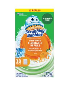 Scrubbing Bubbles Fresh Brush Toilet Wand Refill (10-Count)