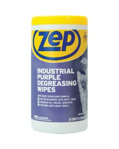 Zep Industrial Purple Cleaning & Degreasing Wipes (65 Count)