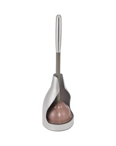 Polder Stainless Steel Bell Design Toilet Plunger Caddy with Flange Bulb