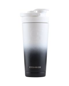 Ice Shaker 26 Oz. Black/White Ombre Insulated Vacuum Bottle & Shaker