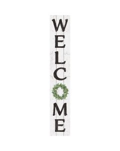 My Word! Welcome Green Wreath 8 In. x 46.5 In. Porch Board