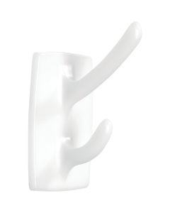 Homz 4-1/4 In. x 5-1/4 In. Double Adhesive Hook (2-Pack)