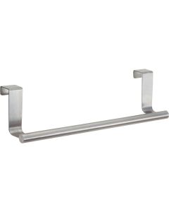 iDesign Zia 9-1/4 in. Brushed Stainless Steel Over The Cabinet Towel Bar