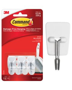 Command 3/4 In. x 1-5/8 In. Wire Adhesive Hook (3 Pack)