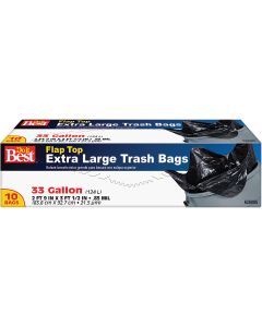 Do it Best 33 Gal. Extra Large Black Trash Bag (10-Count)