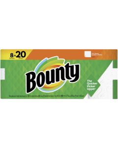 Bounty Full Sheet Paper Towels, 8 Double Plus Rolls, White, 73 Sheets Per Roll