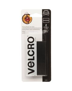 VELCRO Brand 1-1/2 In. x 3-1/2 In. Black Sticky Back For Auto Hook & Loop Strip (2 Ct.)
