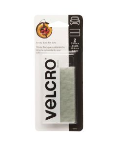 VELCRO Brand 1-1/2 In. x 3-1/2 In. White Sticky Back For Auto Hook & Loop Strip (2 Ct.)