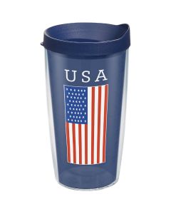 Tervis USA Flag Wrap 16 Oz. BPA Free Insulated Tumbler with Travel Lid