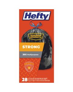 Hefty Strong 30 Gal. Large Black Trash Bag (28-Count)