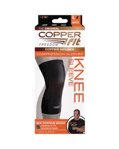 Copper Fit Freedom Large Black Knee Sleeve
