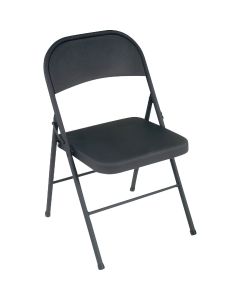 COSCO Black All Steel Folding Chair (4-Count)