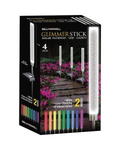 Bell+Howell Glimmer Stick Solar Path Light (4-Pack)