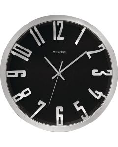 Westclox 12 In. Metallic Silver Wall Clock