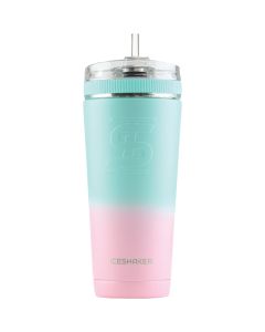 Ice Shaker 26 Oz. Pink/Mint Ombre Flex Bottle