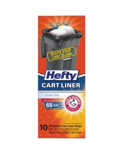 Hefty 65 Gal. Cart/Trash Bag Liner (10-Count)
