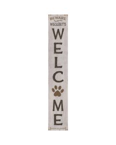 My Word! Welcome Beware Wigglebutts 8 In. x 46.5 In. Porch Board