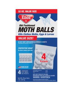Enoz 32 Oz. Old Fashioned Moth Balls (4-Pack)
