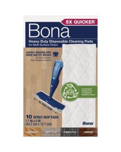 Bona Heavy Duty Disposable Cleaning Pads for Multi-Surface Floors (10-Count)