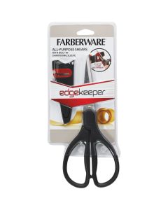 Farberware 8.5 In. All-Purpose Black Shears with Edgekeeper Sheath