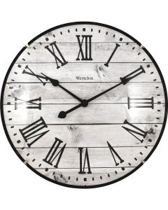 Westclox 12 In. Domed Glass Wall Clock With Barnwood Dial