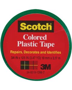 Scotch 3/4 In. Green Colored Plastic Tape