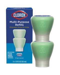 Clorox Crisp Lemon Multi-Surface All-Purpose Cleaning Spray System Starter Kit Refill (2-Count)