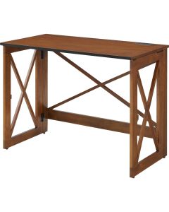 Stakmore 29.25 In. x 40 In. Fruitwood Folding Desk with USB Charge Port