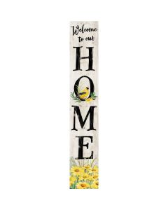 My Word! Welcome To Our Home with Finch 8 In. x 46.5 In. Porch Board