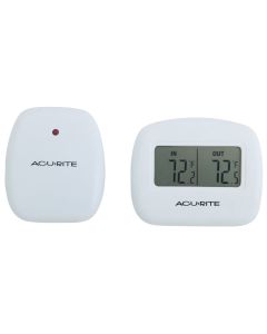 Acurite 2-1/2" Receiver, 2-1/2" Sensor  Wireless Indoor & Outdoor Thermometer