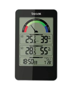 Taylor Fahrenheit & Celsius Digital 14 to 122 F, -10 to 50 C Hygrometer & Thermometer