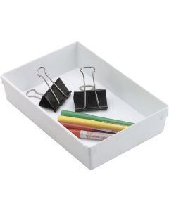 Rubbermaid 6 In. x 9 In. x 2 In. White Drawer Organizer Tray