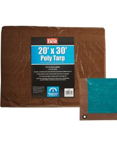 Do it Best 1 Side Green/1 Side Brown Woven 20 Ft. x 30 Ft. Medium Duty Poly Tarp