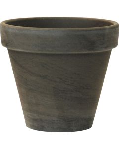 Ceramo 3-3/4 In. H. x 4-1/2 In. Dia. Dark Basalt Clay Standard Flower Pot