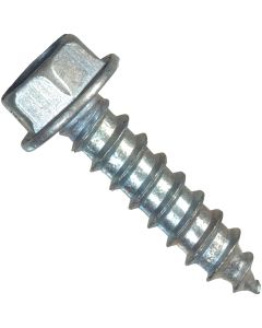 Hillman #14 x 1-1/2 In. Slotted Hex Washer Head Zinc Sheet Metal Screw (100 Ct.)