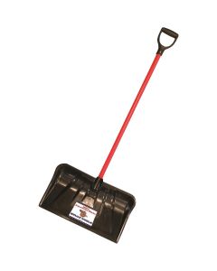 Bully Tools 22 In. Poly Combo Snow Pusher with 37 In. Fiberglass Handle