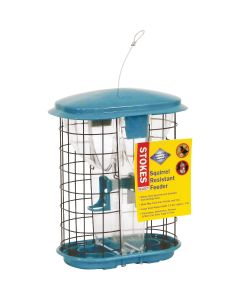 Squirrel-X Teal Plastic Wire Cage 3.4 Lb. Capacity Squirrel Resistant Bird Feeder