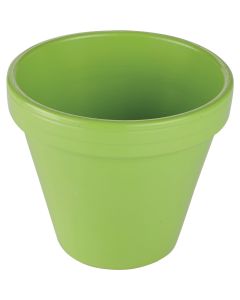 Ceramo Spring Fever 4-1/2 In. H. x 3-3/4 In. Dia Bright Green Clay Flower Pot