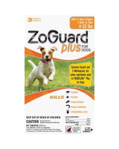 ZoGuard Plus 3-Month Supply Flea & Tick Treatment For Dogs 4 Lb. to 22 Lb.